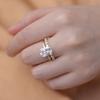 Classic Elegant Fine Jewellery Ring Set Custom Wedding Jewelry S925 Sterling Silver Zircon Fine Engagement Rings for Women
