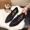 Suede 2025 Autumn Retro Single Shoes British Mary Jane Shoes Flats Versatile Women's Shoes No Shoes French Soft Sole