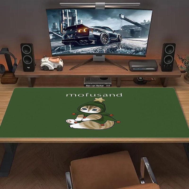 Mofusand Large Size Mouse Pad Large Gaming Table Cushion Non-slip Laptop Tablet Big Mousepad XXL Mat Mini PC Playmat With Lock edge