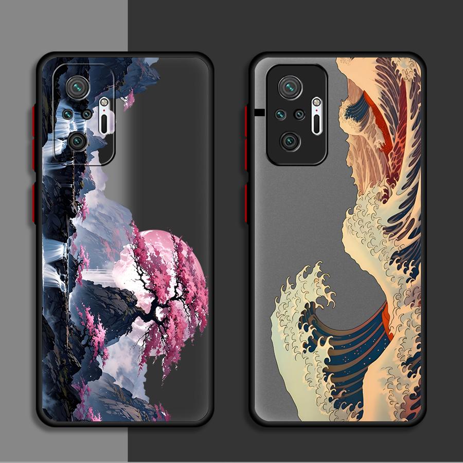 Hülle für Xiaomi Redmi Note 15 Pro 14C 14 A4 12 9S 13C 13 11 10 Funda Rückseite Handyhülle Kreative Landschaftsansicht