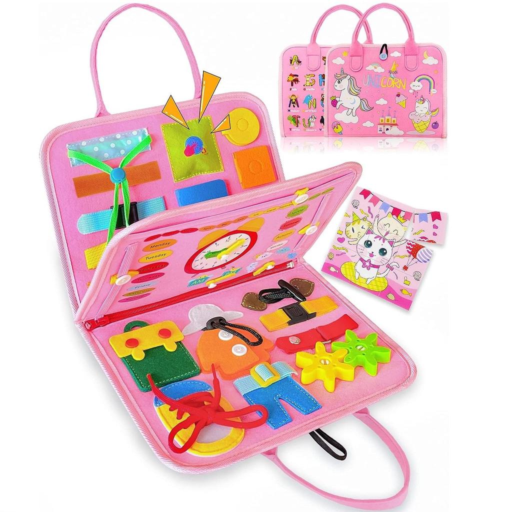 Felt Learning board New baby Montessori toy Boys Early Education Puzzle busy board