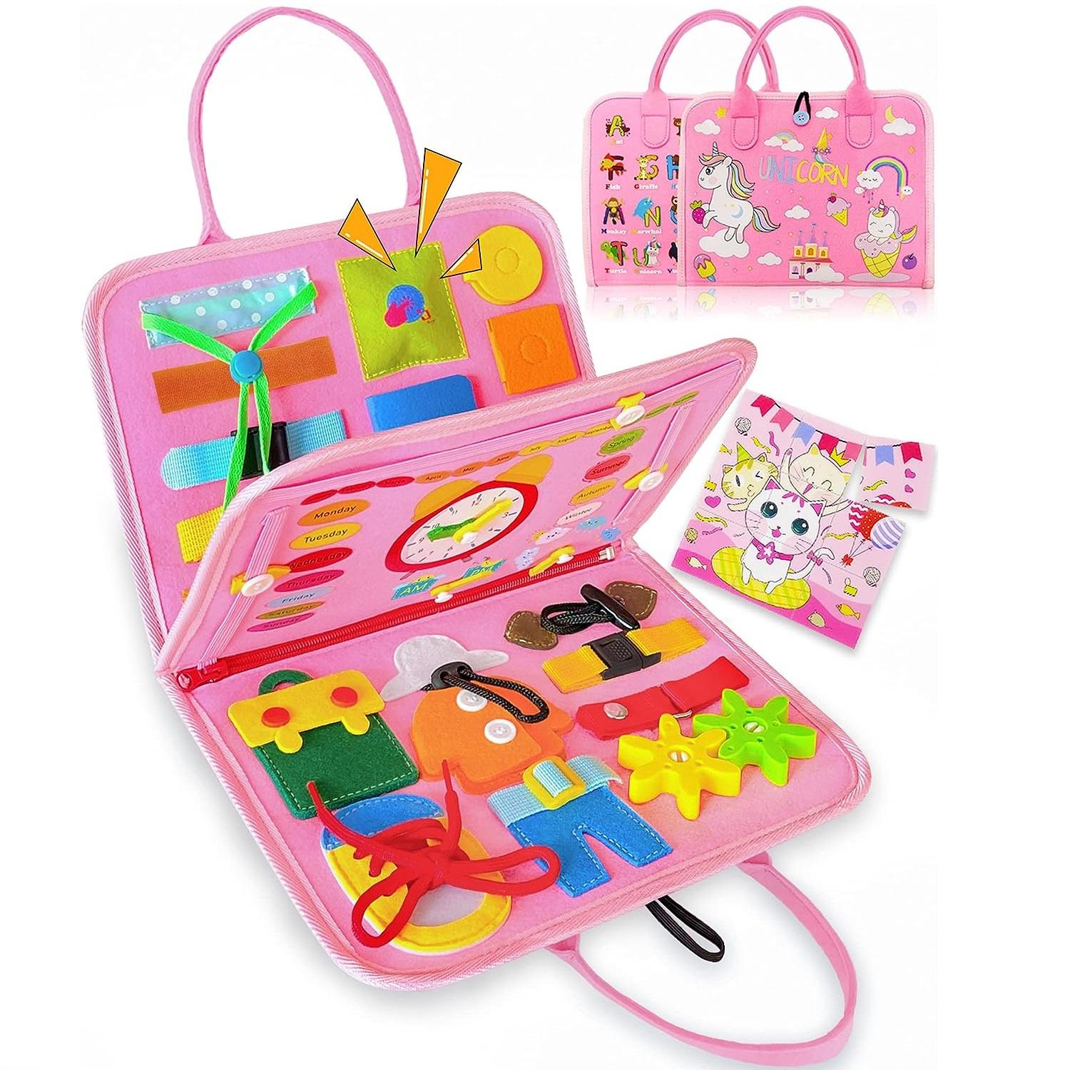 

Обучающая доска из фетра, новая детская игрушка Монтессори, головоломка для мальчиков раннего образования, занятая доска