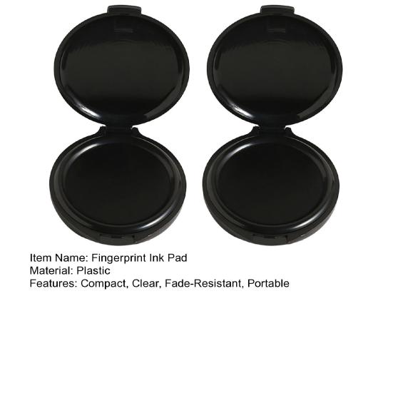 Yousheng 2 Stück Tragbares Fingerabdruck-Stempelkissen Daumenabdruck-Stempelkissen Nicht verblassend Wasserdicht Mini-Taschenformat Schnelltrocknender Stempel für Bankverträge