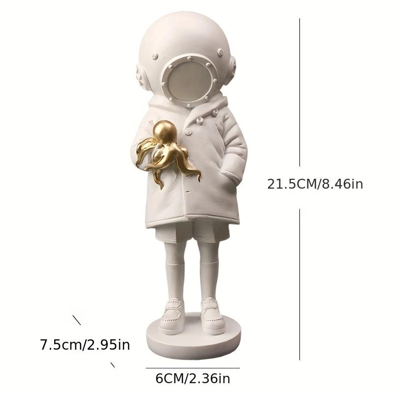 

1pc Cross border best-selling Banksy Deepsea girl resin handicraft decorations Home living room porch TV cabinet decorations