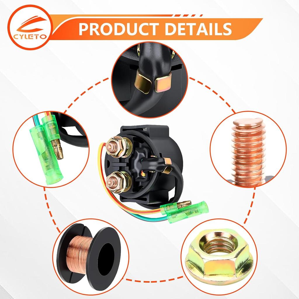 Recon 250 Starter Solenoid Relay for Honda 250ex 1997-2001/400ex 2002-2007 | 300ex TRX300EX Sportrax 300 1993-2006/TRX350 Fourtrax 350