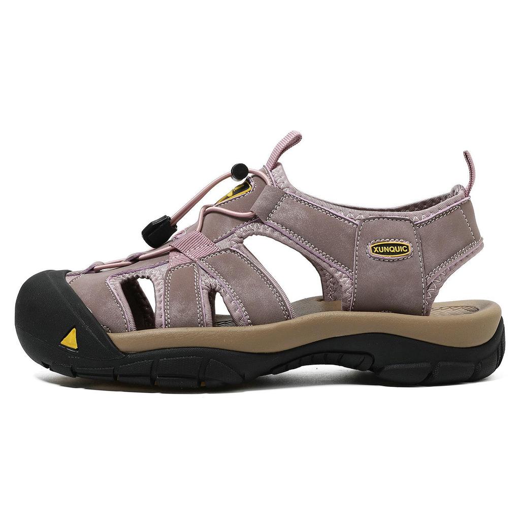 Unisex Thick-Soled Closed-Toe Summer Sandals - Plus Size Outdoor Casual Beach Shoes.