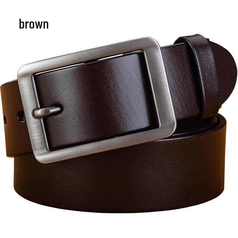 KCOLM Men s Genuine Leather Pin Buckle Belt