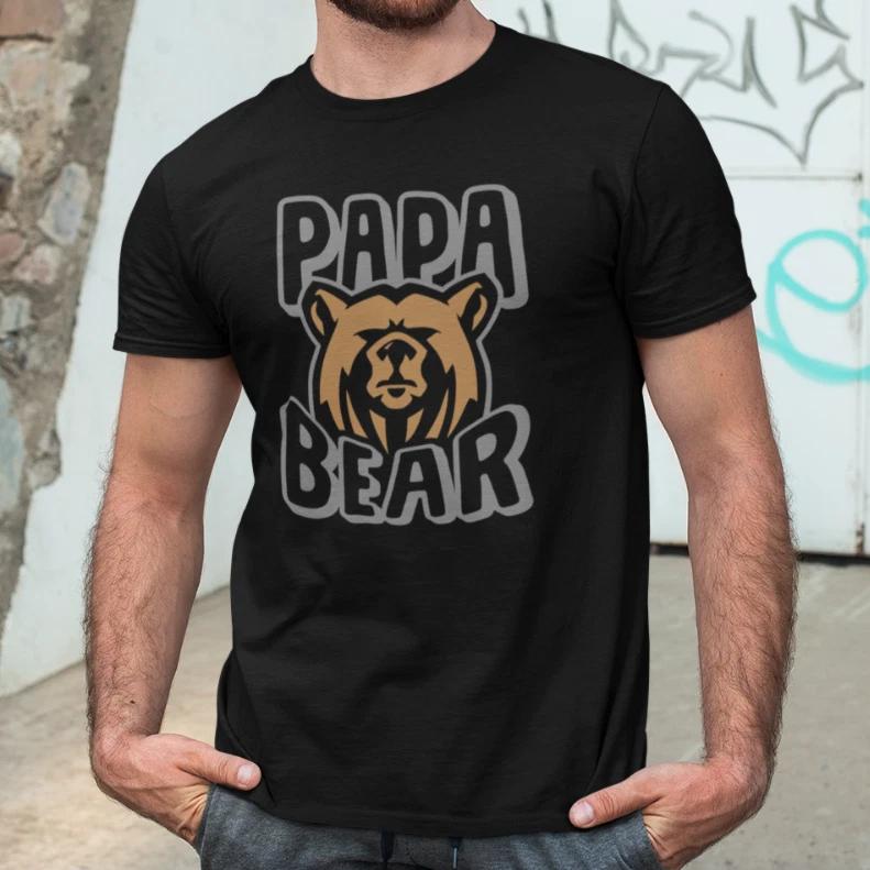 Men s and Women s T-shirts Papa Bear Papabear Bear Dad Idea Gift Said Funny Comedy M