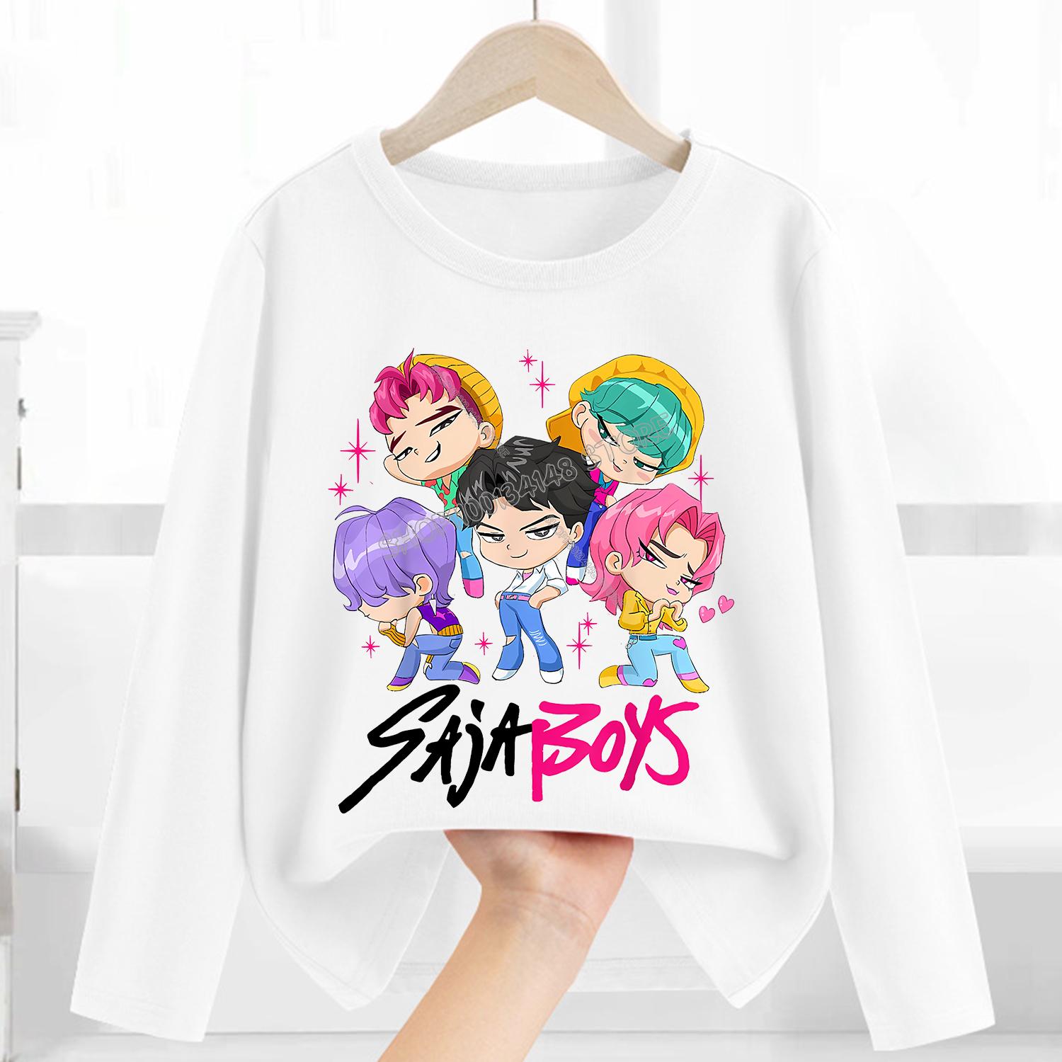 

T-Shirts Girls Children s Long Sleeve Cartoon Printed Casual Clothing Children s Casual Fashion White Clothes Crew Neck 170
