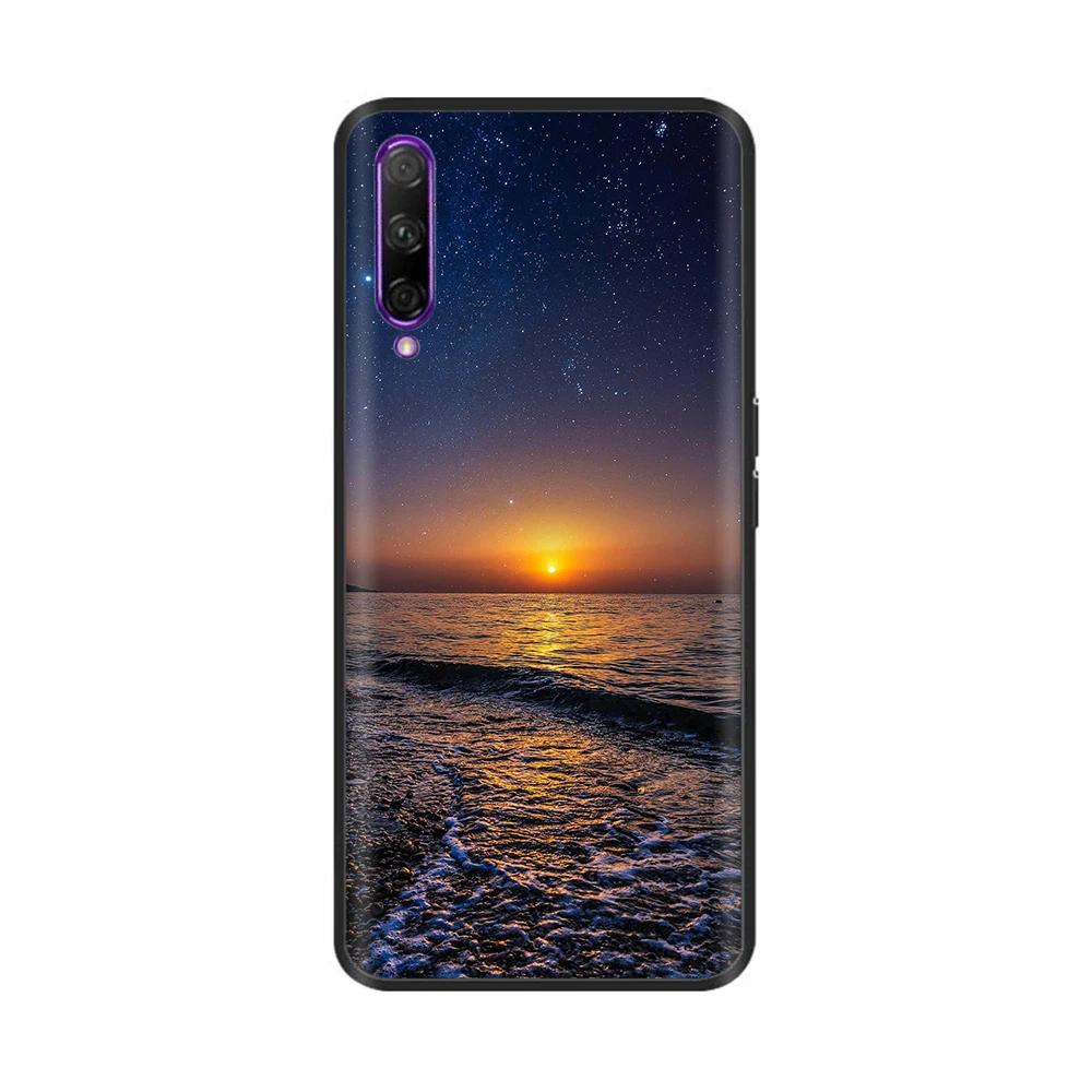 Black Silicone Case For Huawei P Smart Pro Case Cute Soft Cover for Huawei P Smart Pro Fundas PSmart Pro Protective Shell Capas