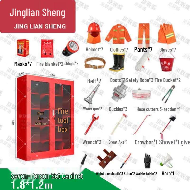 Micro Fire Station Equipment Cabinet Set