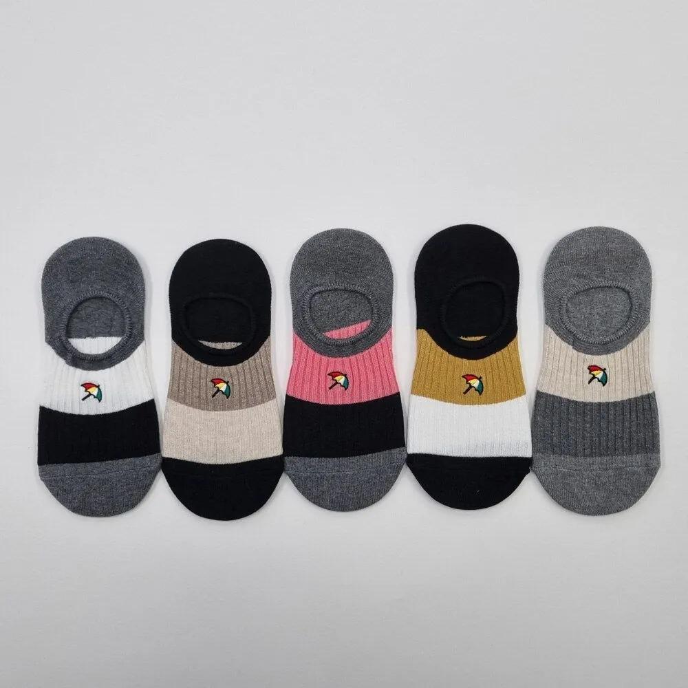 Arnold Palmer Non-Slip Women s Silicone Footie Socks (5 Pairs) 5 pairs (color mix)