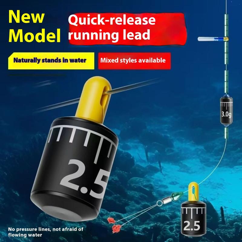 5Pcs Fishing Weights Kit Water Drop Sink Adjustable Proportional Fishing Alert Compact Weight Cylindrical Scale Fishing Tackle