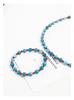 Blue Phosphorite & Garnet Sterling Silver Necklace & Bracelet Set - Elegant Natural Stone Jewelry for Women