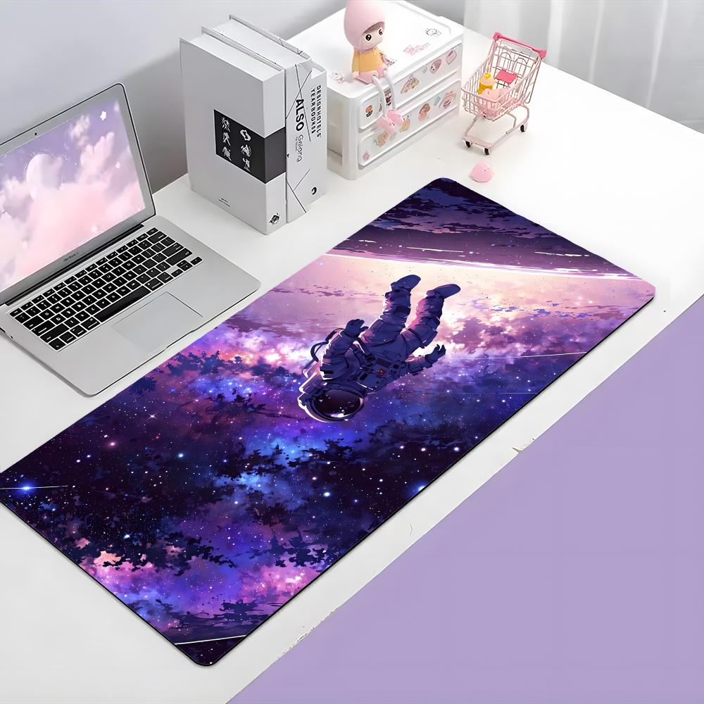 Galaxy Vast Beautiful Space Art Mouse Pad Large Gaming Mousepad With Thick Stitched Edge NonSlip Desk Mat
