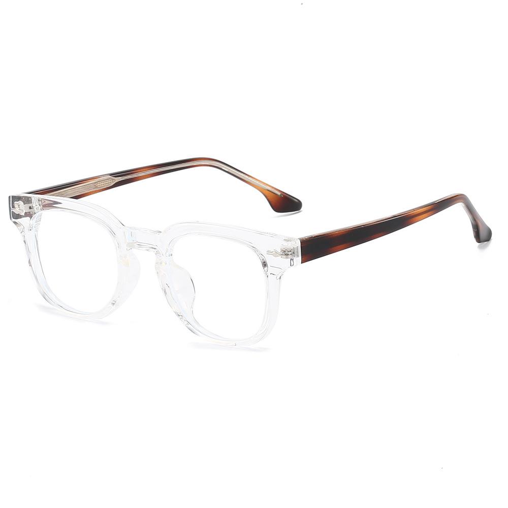 

New Fashoin Square Glasses Frames Women Men Unisex TR90 Frames Stainless Steel Core Quality Anti Blue Glasses Arrow Decoration White прозрачный