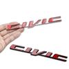 3D Metal CIVIC Badge Styling Car Body Side Fender Rear Trunk Sticker For FIT Civic CRV Accord HRV Vezel CRZ City CRX Pilot