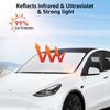 For Tesla Windshield Sunshade Folding Front Window Sun Shade Cover Heat Protection Visor For Model Y Model3 2025 Accessories