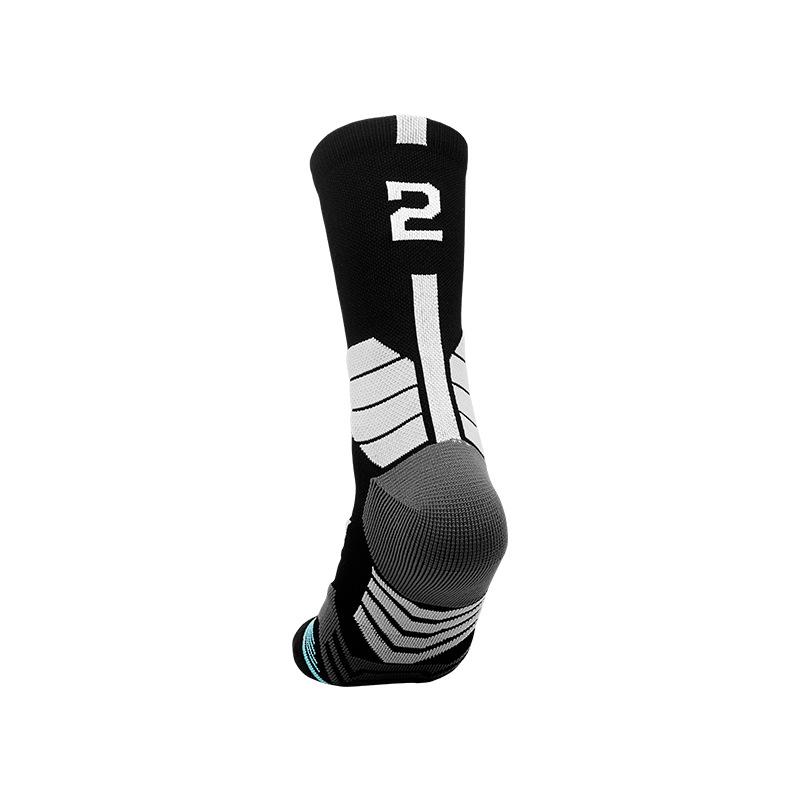 Elite Men's Mid-Calf Basketball Socks - Thickened, High-Top, Digital Star Player Sports Socks