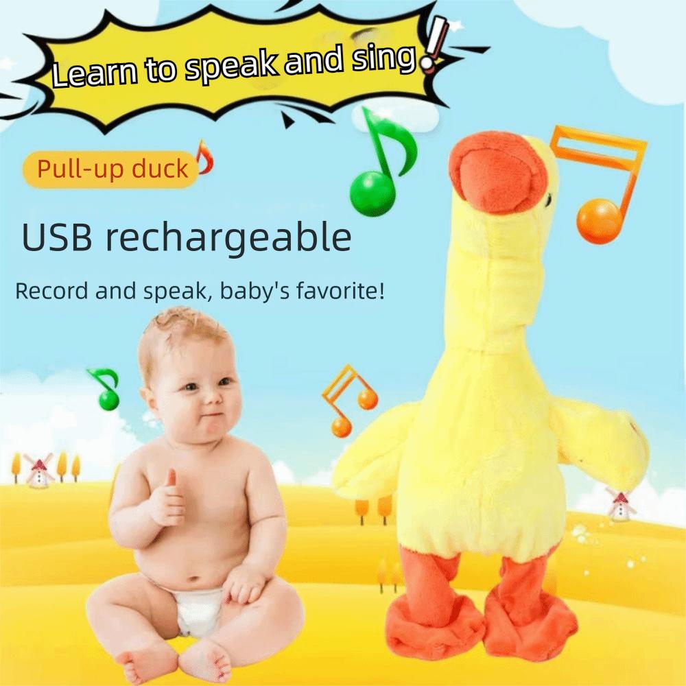 Multifunctional Walking Plush Duck Electric Singing Duck Baby Toy Talking Duck Toy  Baby Toys