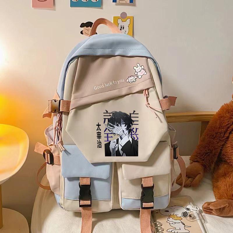 Wenhao Wild Dog Peripheral Printed Backpack Large Capacity Student Personalized School Bag