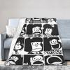Mafaldas  Collage Flannel Blanket Cute Kawaii Fashion Throw Blanket for Bed Sofa Couch 150*125cm Bedspreads,