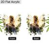 Acrylic Floral Fairy Suncatcher, Stained Glass Style Window Hanging Ornament for Fantasy and Nature Lovers