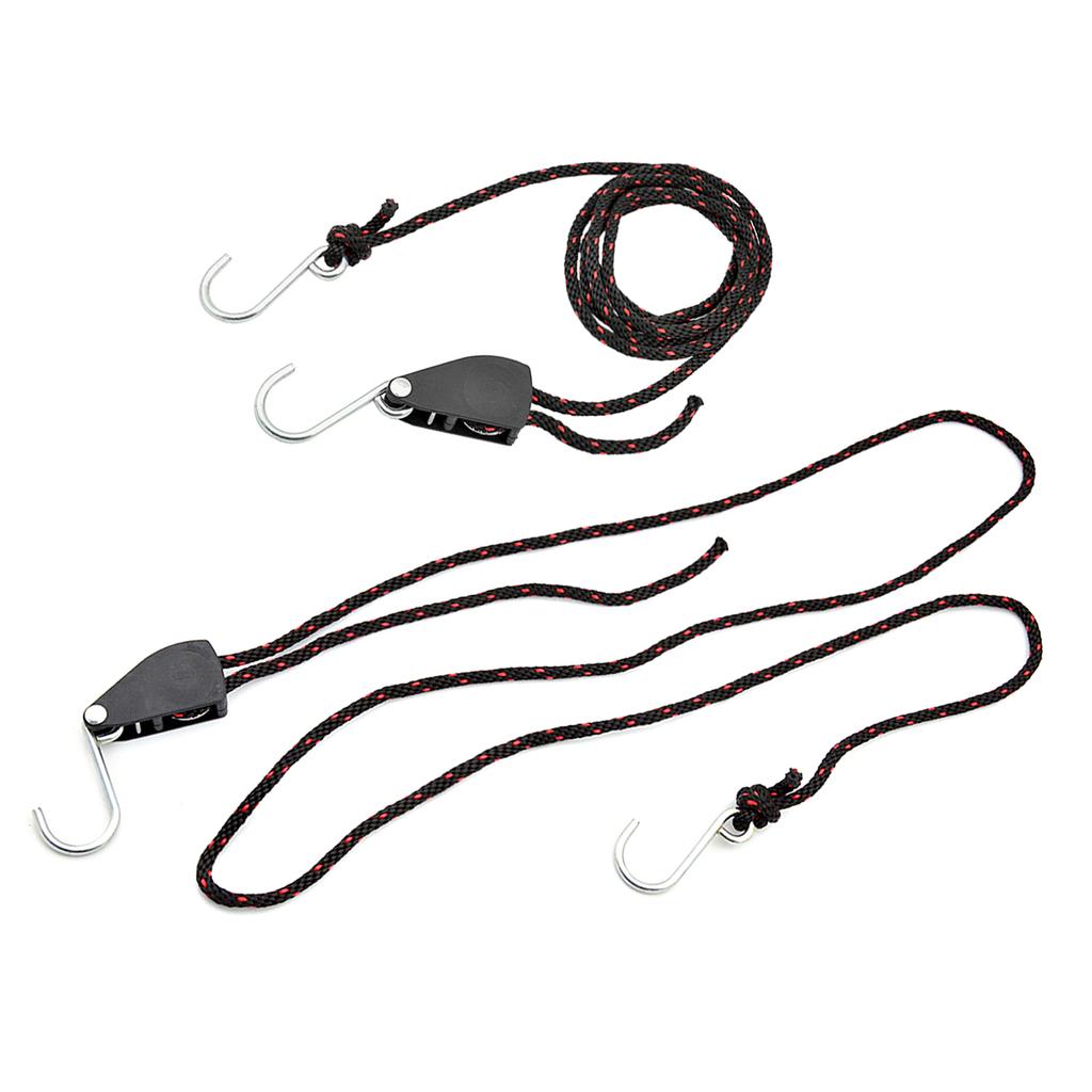 2pcs Kayak Tie Down Straps Ratchet Pulley Ropes Adjustable Ropes Hanger Working Load Up To 299.8lbs for Kayak Canoe Boat