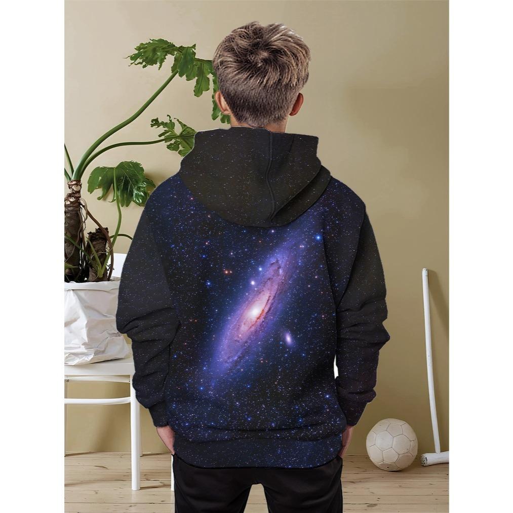 Holiday Santa Claus dance pattern children's hoodies, casual long sleeved pullovers, Christmas clothes