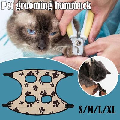 Dog Cat Grooming Hammock Fixed Bath Bag For Nail Cutting Anti Scratch Cat Trimming Restraint Bag Cat Beauty Hanging Pet Supplies