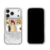 Case for Iphone 11 17 Pro XS Max XR Air 16 Plus 14 15 18 Pro Max 12 13 Silver Glitter Crackle Background Cats In Costumes