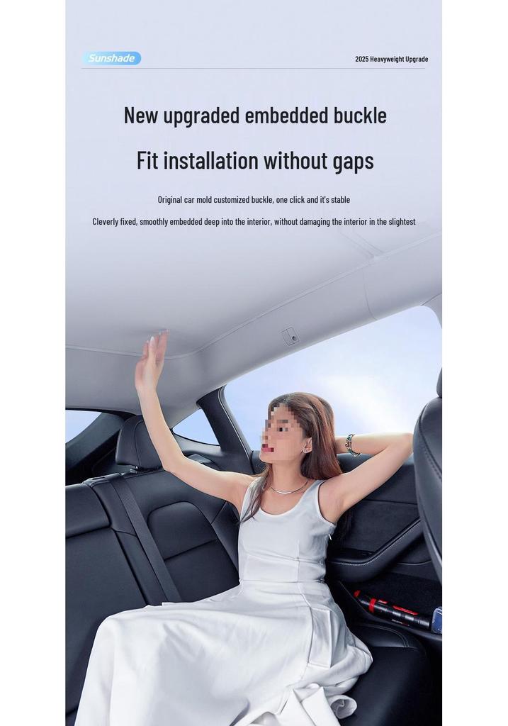 Tesla Model Y & 3 Sunroof Graphene Sunshade - New Version