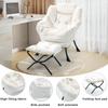 Lazy Chair, Comfy Chairs with Foldable Footstool and a Side Pocket, Simple Style Small Chairs for Bedroom Living Room Balcony