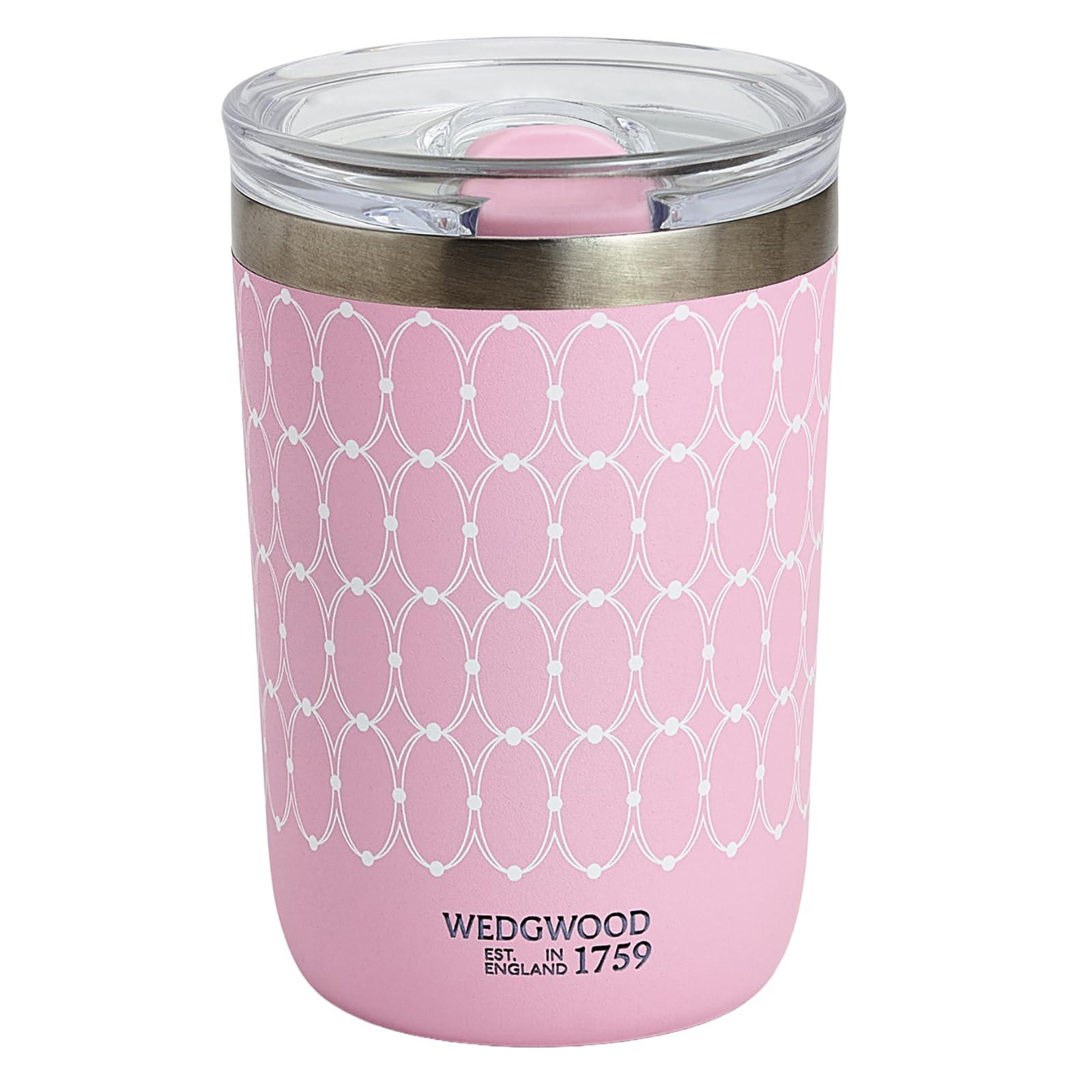 [Officially Imported] Wedgwood Renaissance Pink Stainless Steel Tumbler with Lid, 350ml (Product Number: 1082214)