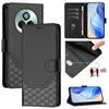 For Realme P3 Pro 5G Case Imprinted Honeycomb RFID Blocking Leather Phone Cover with Strap