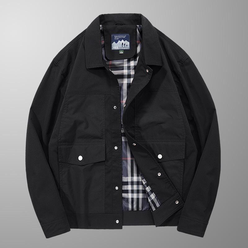 Spring and Autumn Men's Middle-aged Mountain Camping Casual Jacket Functional Outdoor Lapel Wear Long-sleeved Jacket