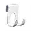 Bathroom Aluminum Hook Punch Free Wall Mounted Hook Towel Shower Glass Door Hook Shelf Bag