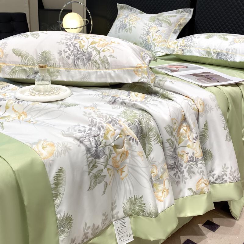 Tencel Summer Quilt Set: 25 Designs - Lightweight Silk, Washable, Perfect for Student Dorm Beds
