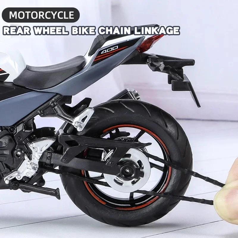 1/12 Kawasaki Ninja 400 Alloy Diecast Motorcycle Model Vehicle Collection Sound & Light Off Road Autocycle Toy Car Model