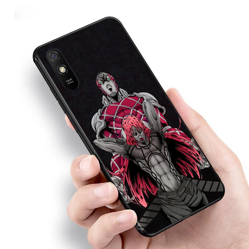 Anime JoJo Diavolo dla Xiaomi Redmi 9C 9T 9I 9AT 9A 9 8A 8 7A 7 6A 6 5 A 4X Prime Pro Plus czarny miękki futerał na telefon