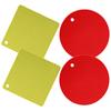 4PCS Silicone Mats Hot Pot Holders Drying Mat Potholders Kitchen Tools Heat Resistant Non-slip Durable Silicone Trivets Mat