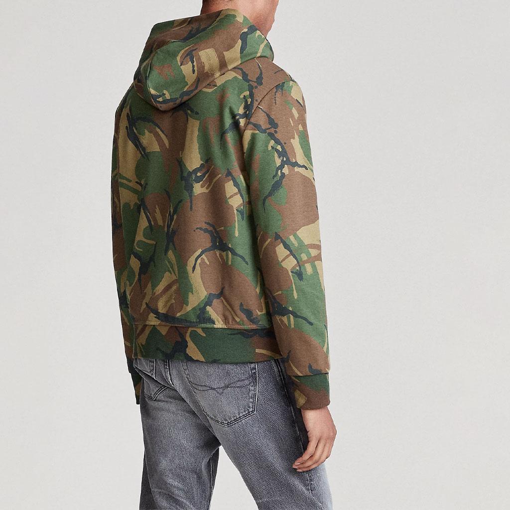 Polo Ralph Lauren Camouflage Pony Besticktes Kapuzen-Sweatshirt mit Reißverschluss Langarm Herren Sweatshirt Grün MNPOKNI16820408-999