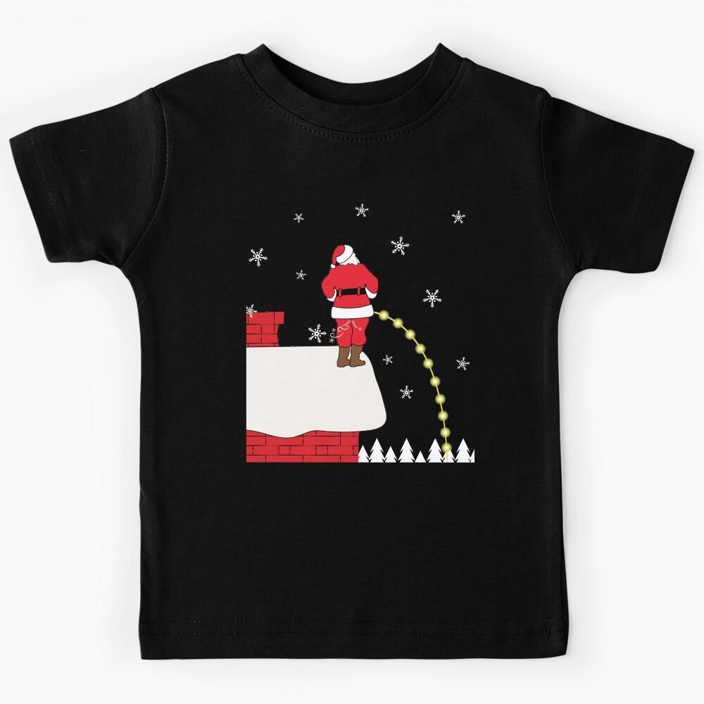 Inappropriate Christmas Santa pee Kids T-Shirt 170