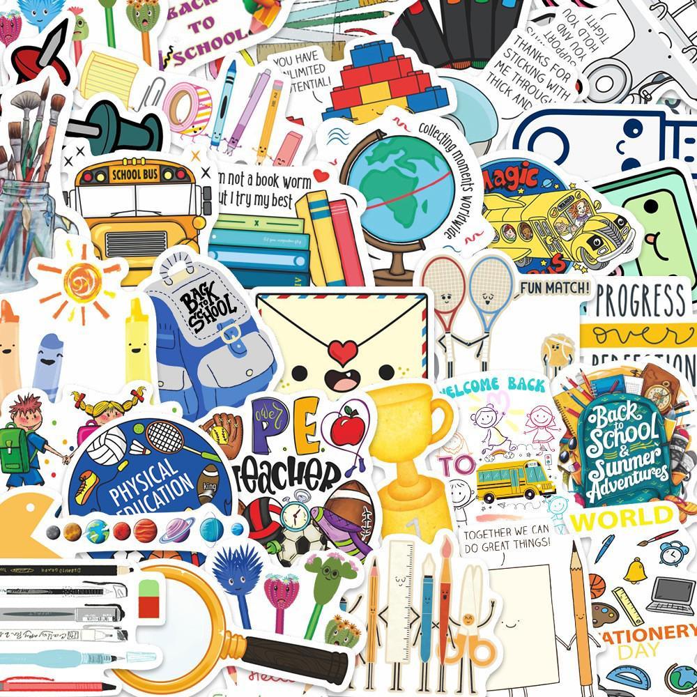 50 Cartoon Graffiti Stickers for Student Stationery: Notebook & iPad Decoration, Creative & Waterproof A259