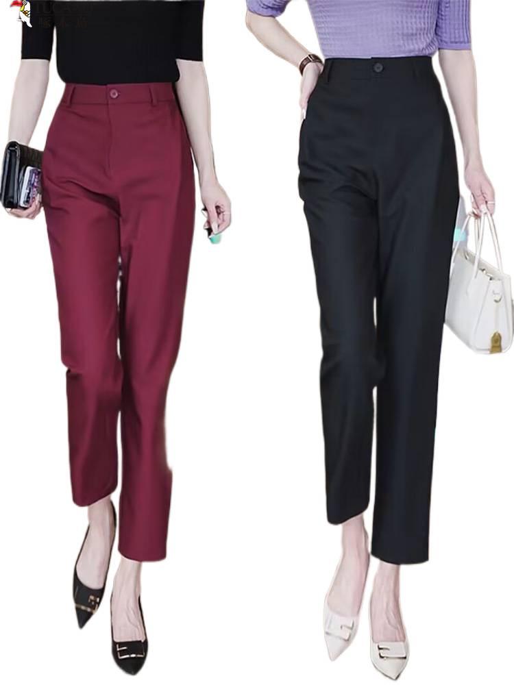 Woodpecker 2025 High Waist Spring/Autumn Straight-Leg Cigarette Pants for Women