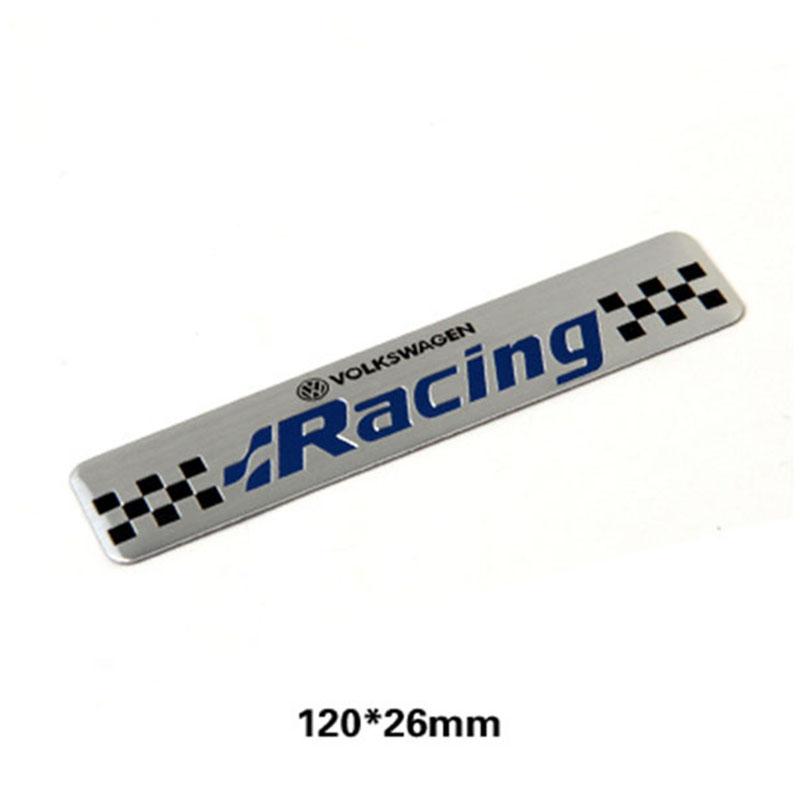 RUNTB1 3D Metal Aluminium Badge Car Body Decoration Sticker For VW GTI Polo Golf Passat Tiguan Arteon Touareg Taigo Caddy Jetta Beetle