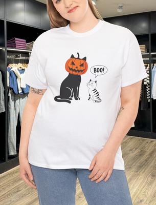 Kürbis Halloween Baumwolle Unisex T-Shirt