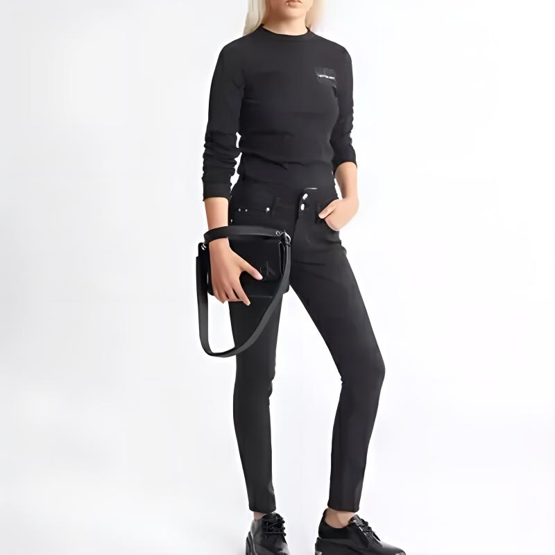 New CALVIN KLEIN Faux Leather Shoulder Bag, Crossbody Bag Women's Black DH3249-001