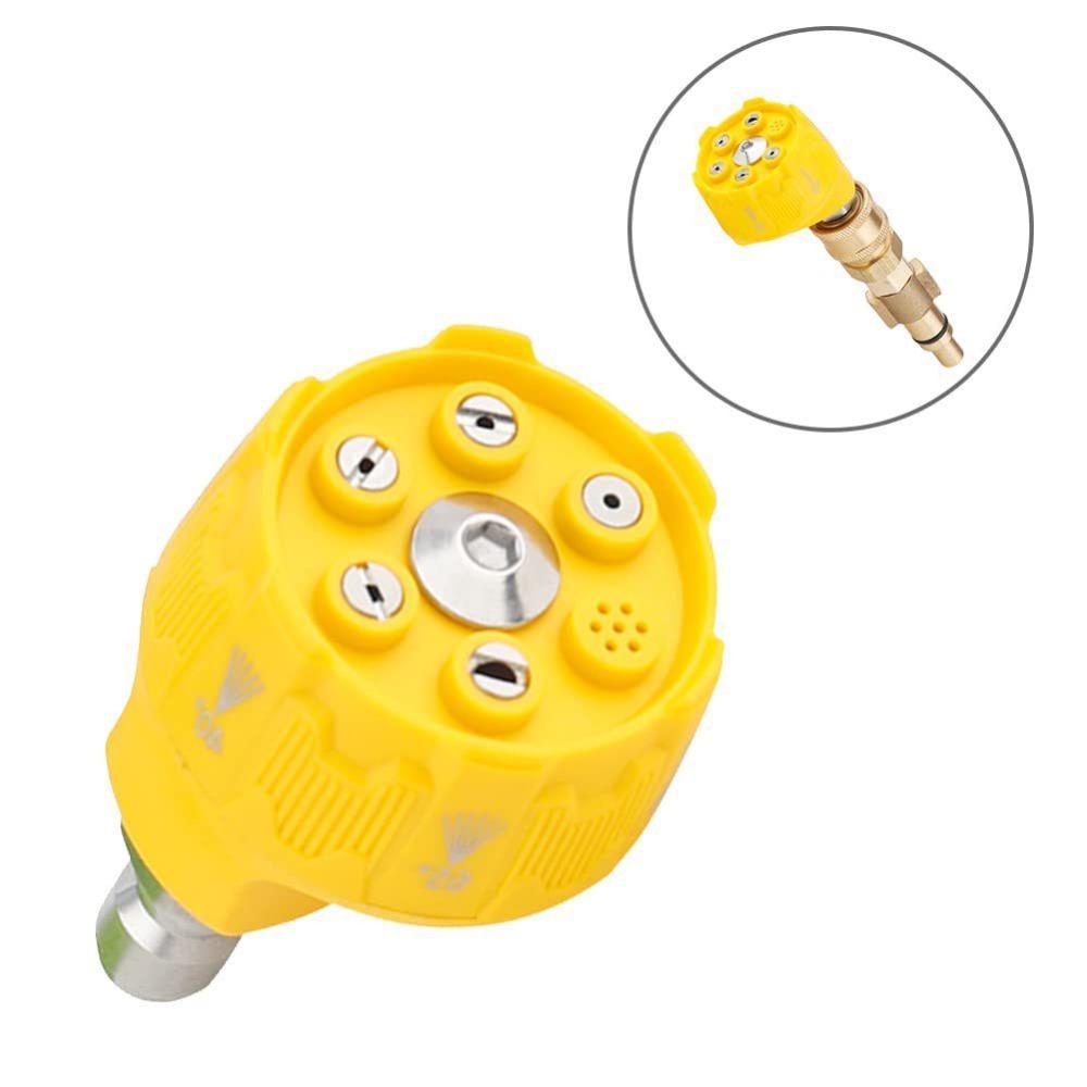 6in1 Change-Over Nozzle 1/4Inch Spray Head New Pressure Washer Nozzle