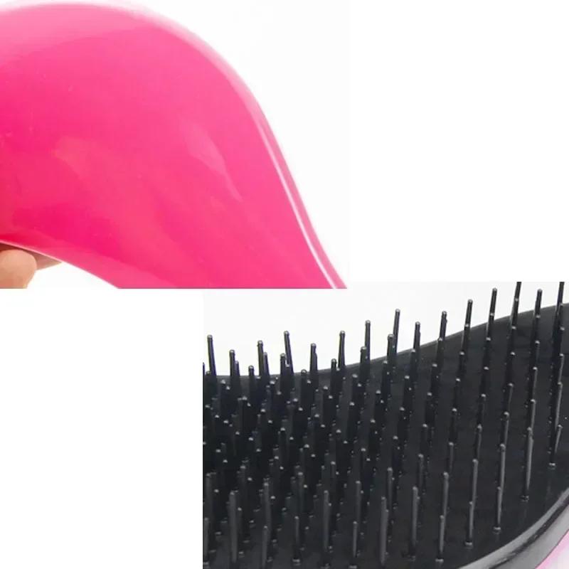 Popular Baby Kids And Women Detangling Hair Brush Combs Salon Gentle Counter-Static Brush Tangle Wet Dry Bristles Handle Tangle Curly